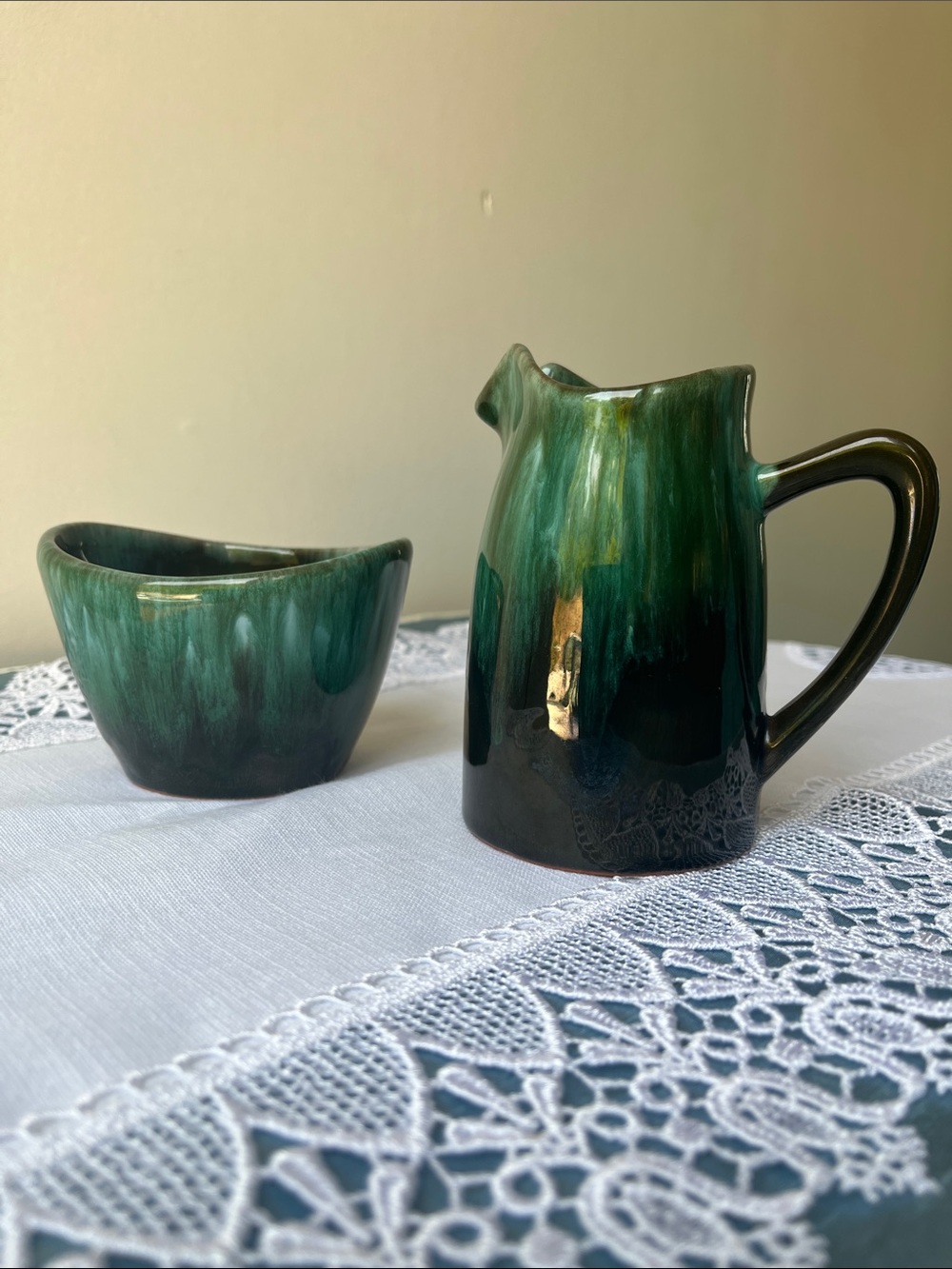 Vintage Canadian Blue Mountain Pottery Cream & Sugar Set